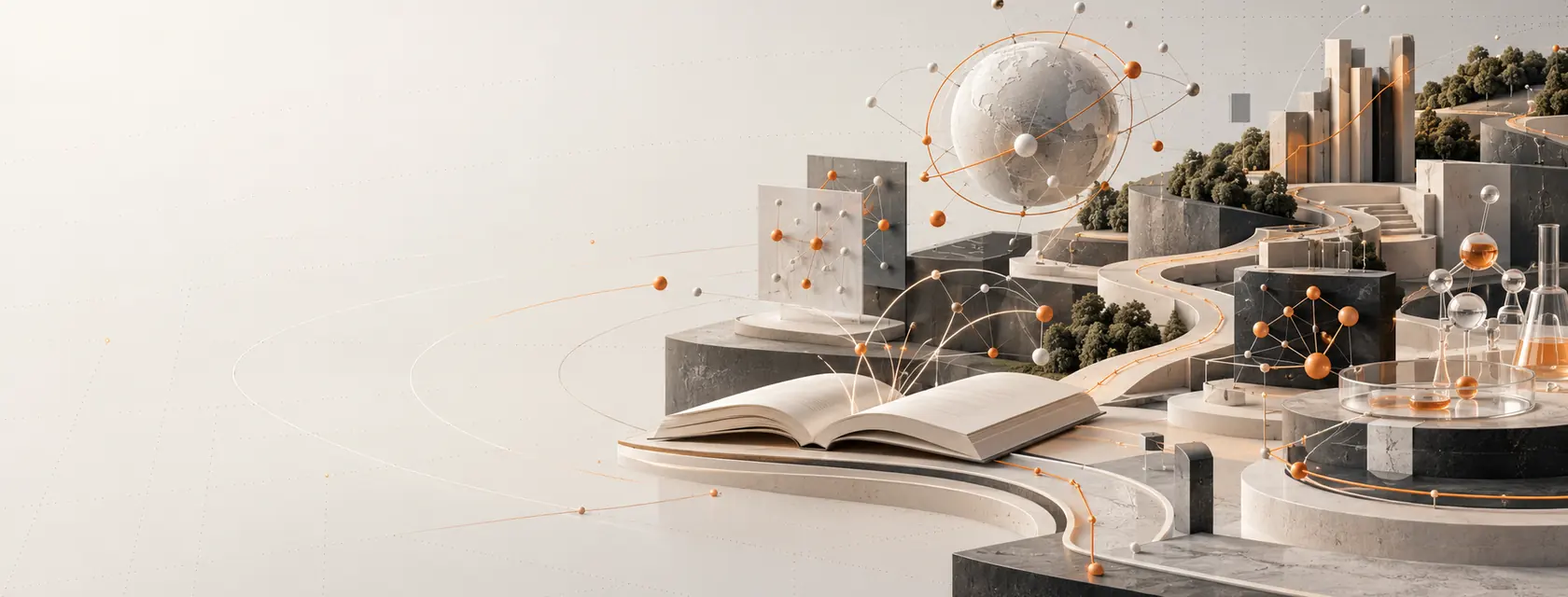 Abstract Princeton knowledge network connecting research, life science, professional services, and content authority